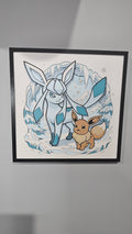 Eevee and Glaceon